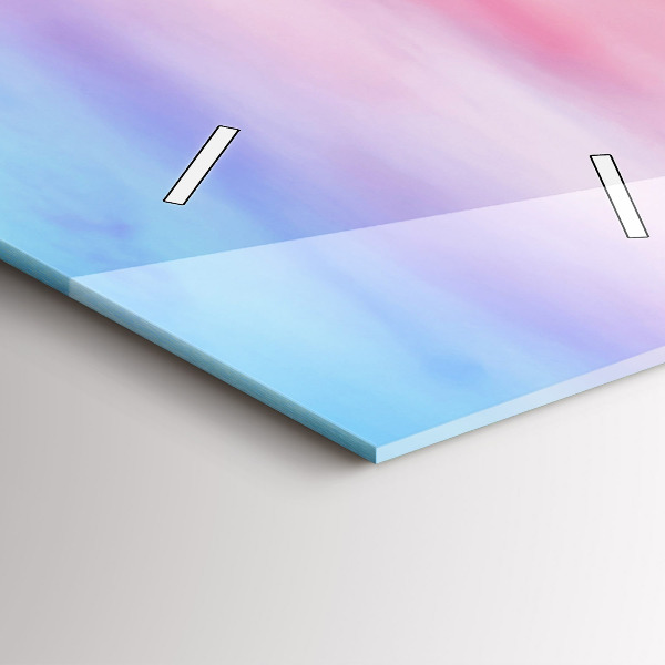 Vertikální skleněné hodiny Pohled na hory Island