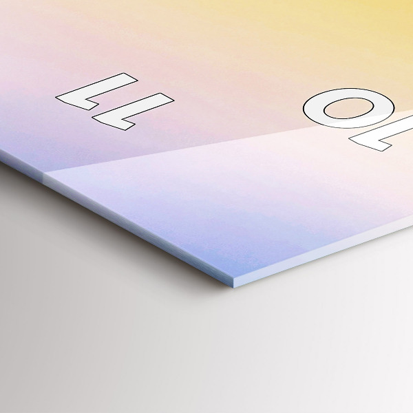 Vertikální skleněné hodiny Ledovec a východ slunce