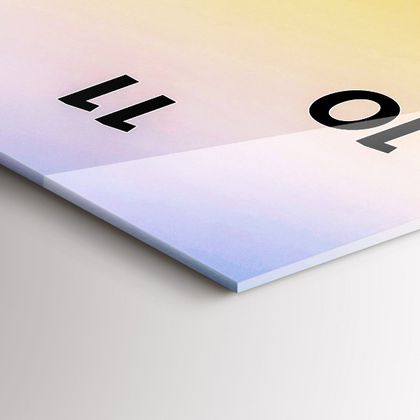 Vertikální skleněné hodiny Ledovec a východ slunce