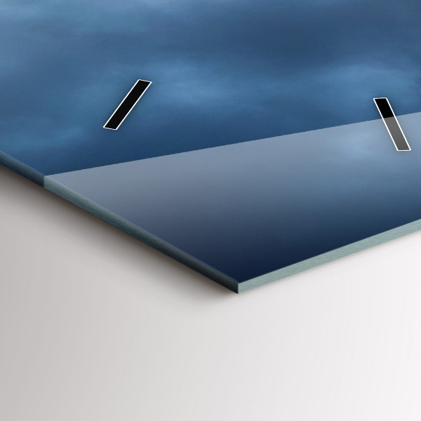 Vertikální skleněné hodiny Krajina s vodopádem