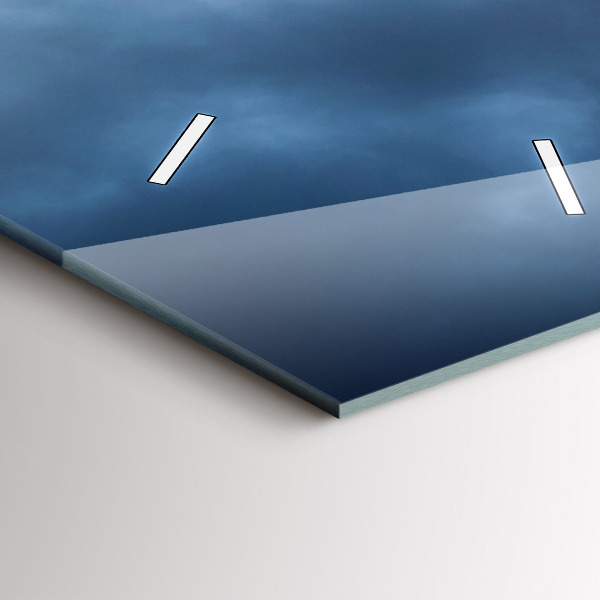 Vertikální skleněné hodiny Krajina s vodopádem