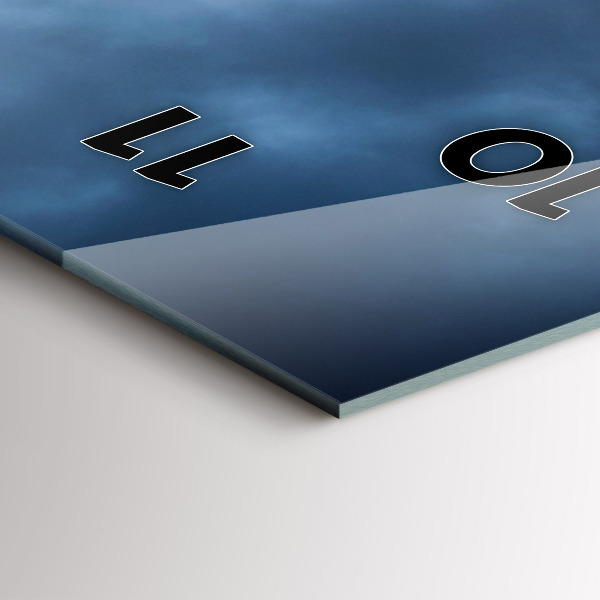 Vertikální skleněné hodiny Krajina s vodopádem