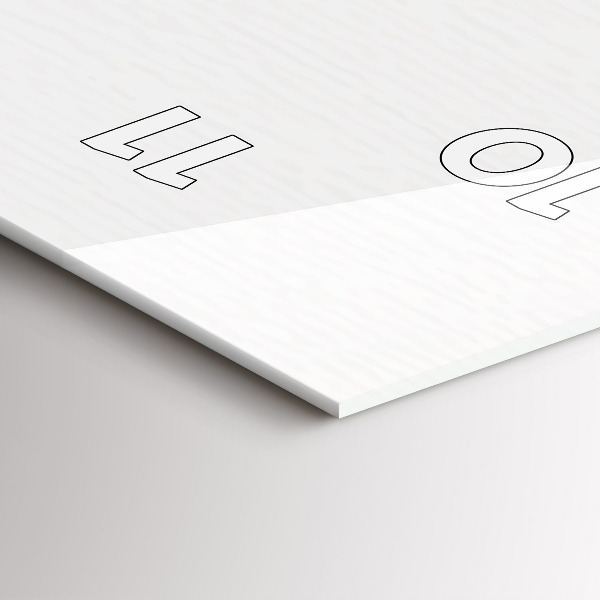 Vertikální skleněné hodiny Kreslené město