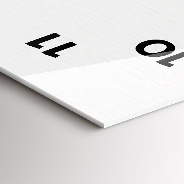 Vertikální skleněné hodiny Kreslené město