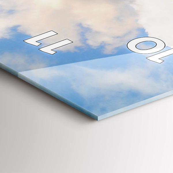 Vertikální skleněné hodiny Pobřeží oceánu