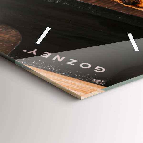 Vertikální nástěnné hodiny Italská pizza