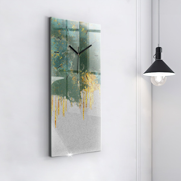 Vertikální skleněné hodiny Dekorativní vzor