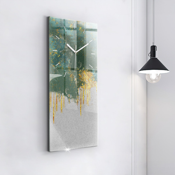 Vertikální skleněné hodiny Dekorativní vzor