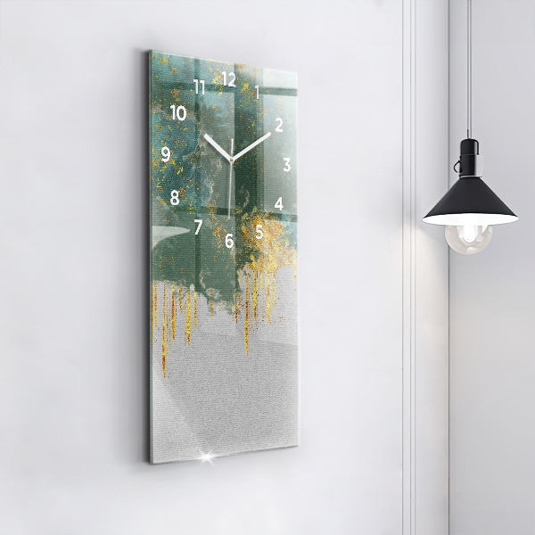 Vertikální skleněné hodiny Dekorativní vzor