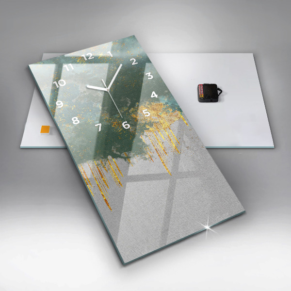 Vertikální skleněné hodiny Dekorativní vzor