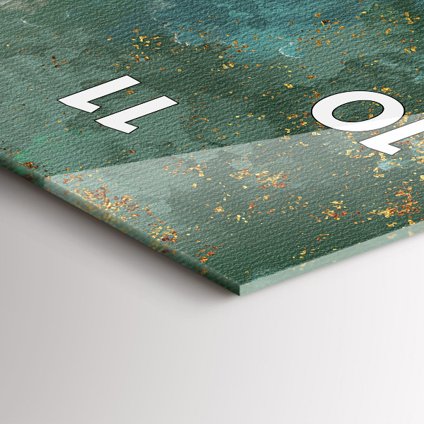 Vertikální skleněné hodiny Dekorativní vzor