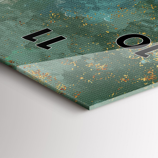 Vertikální skleněné hodiny Dekorativní vzor