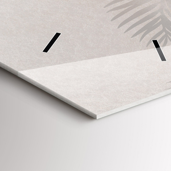 Vertikální skleněné hodiny Tropické boho listy