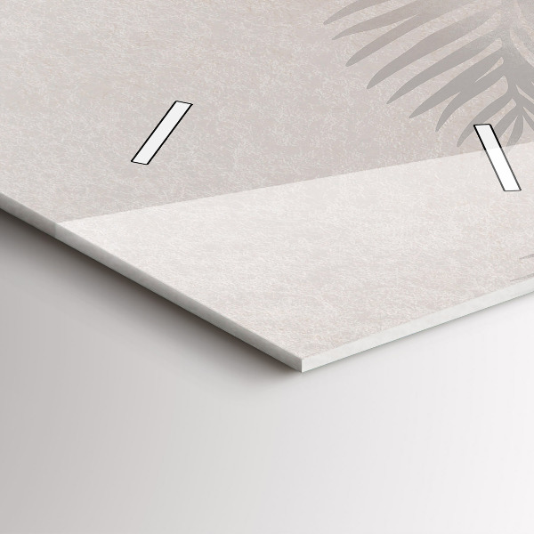 Vertikální skleněné hodiny Tropické boho listy