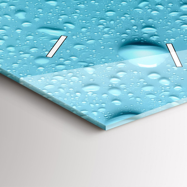 Vertikální skleněné hodiny Kapky vody na skle