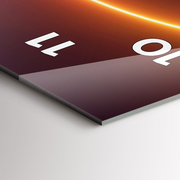 Vertikální skleněné hodiny 3D abstraktní kouř