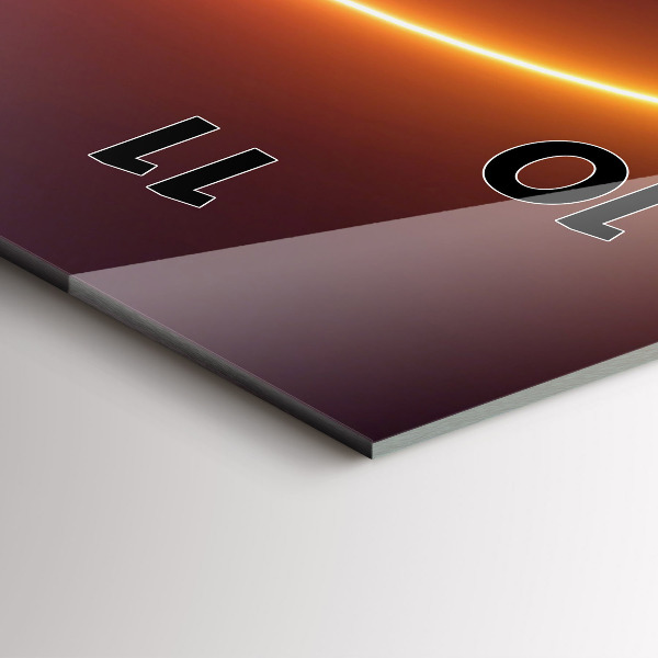 Vertikální skleněné hodiny 3D abstraktní kouř