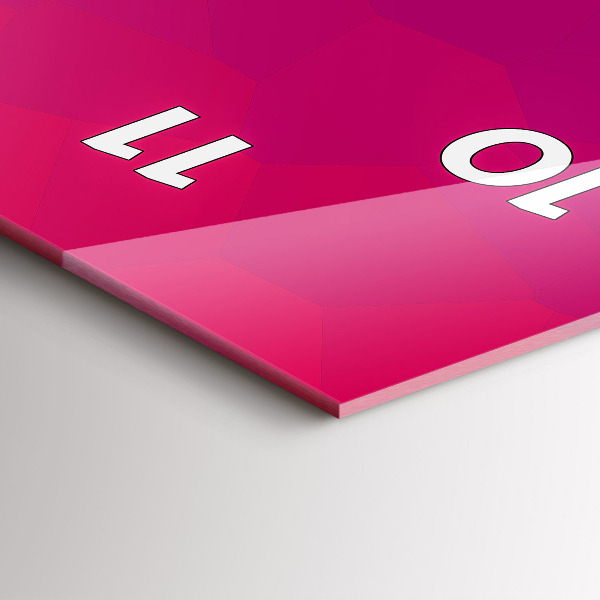 Vertikální skleněné hodiny Barevná abstrakce