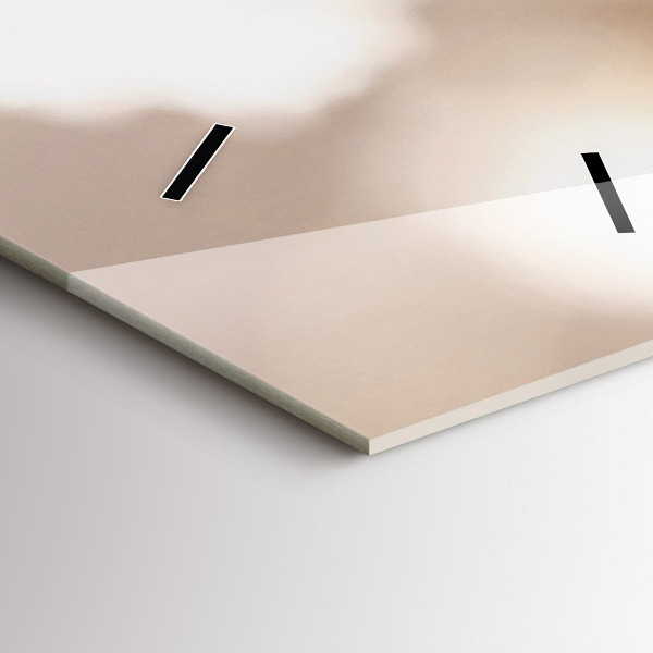 Vertikální skleněné hodiny Malé bílé květy