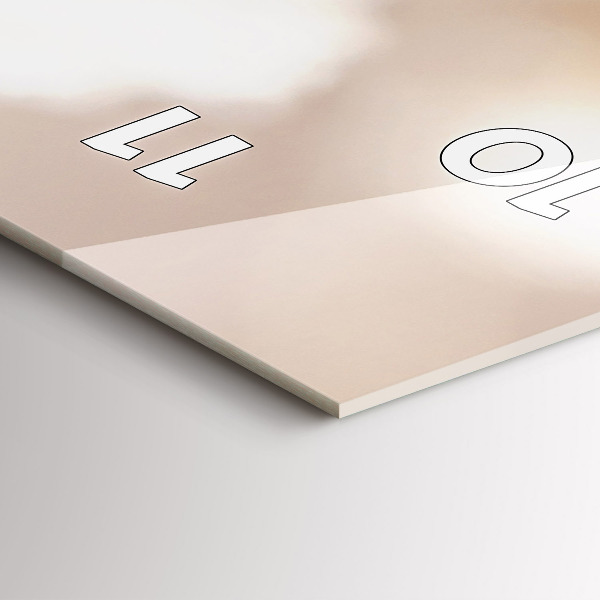 Vertikální skleněné hodiny Malé bílé květy