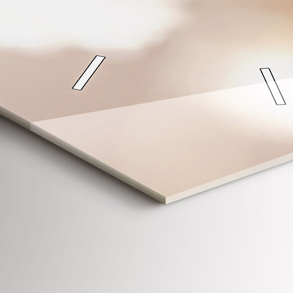 Vertikální skleněné hodiny Malé bílé květy