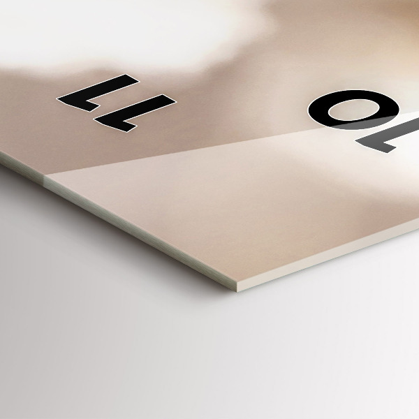 Vertikální skleněné hodiny Malé bílé květy