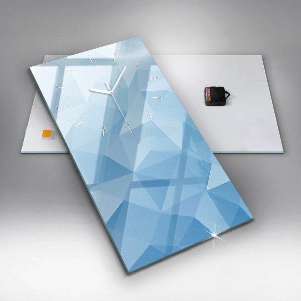 Vertikální skleněné hodiny Abstraktní trojúhelníky