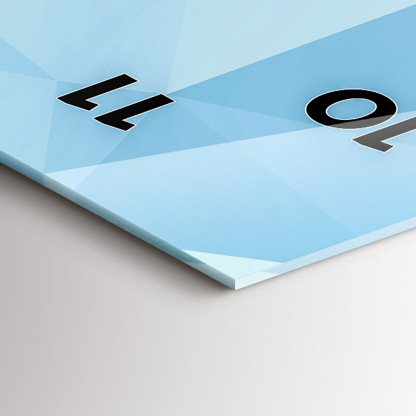 Vertikální skleněné hodiny Abstraktní trojúhelníky