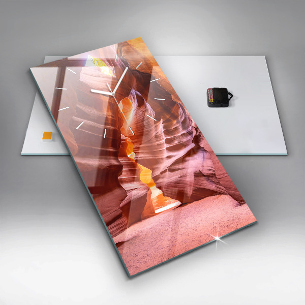 Vertikální skleněné hodiny Písečný kaňon