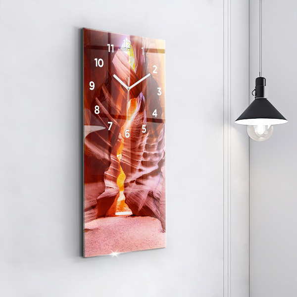 Vertikální skleněné hodiny Písečný kaňon