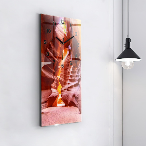 Vertikální skleněné hodiny Písečný kaňon