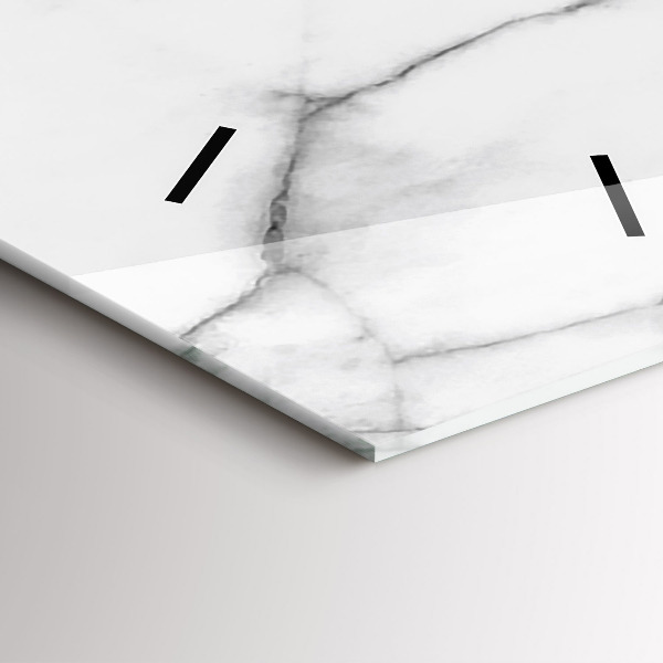 Vertikální skleněné hodiny Dekorativní mramor