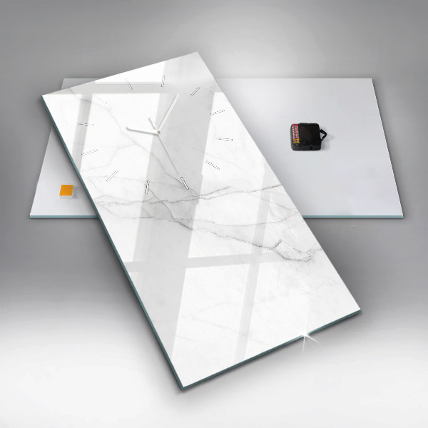 Vertikální skleněné hodiny Dekorativní mramor