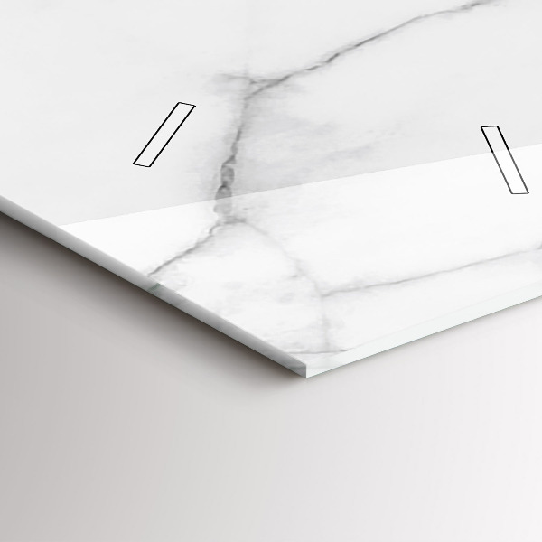 Vertikální skleněné hodiny Dekorativní mramor