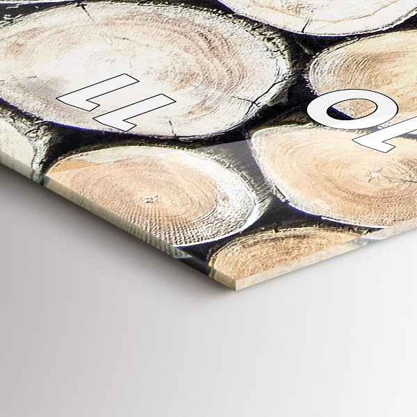 Vertikální skleněné hodiny Odříznuté kmeny stromů