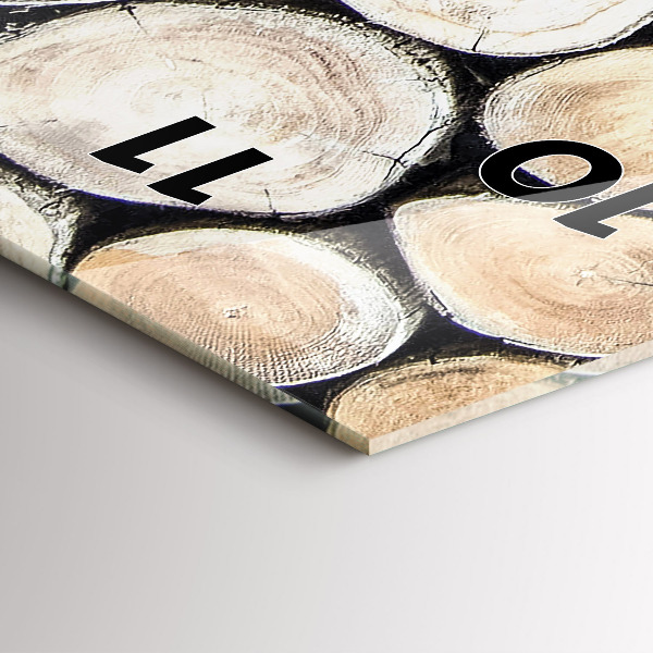 Vertikální skleněné hodiny Odříznuté kmeny stromů