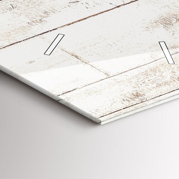 Vertikální skleněné hodiny Světlá dřevěná prkna