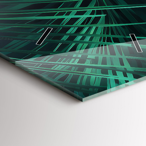 Vertikální nástěnné hodiny Tropické listy