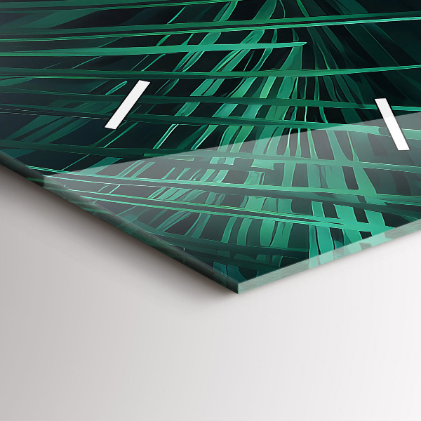 Vertikální nástěnné hodiny Tropické listy