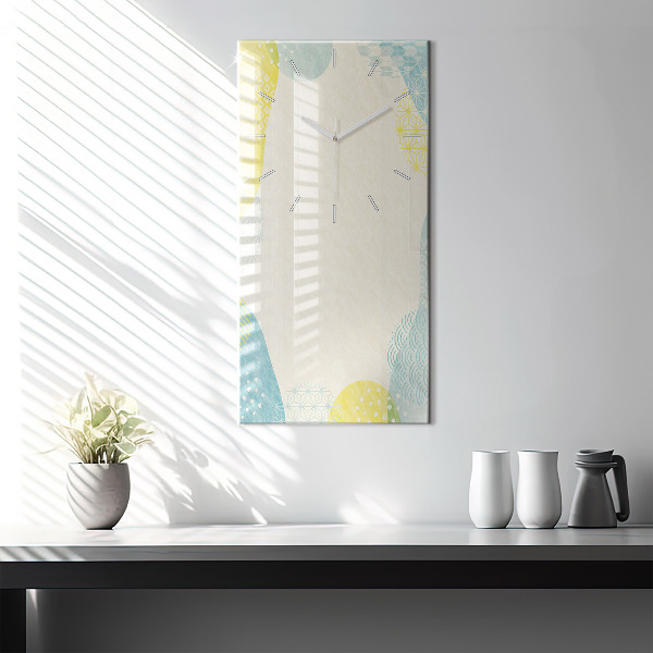 Vertikální nástěnné hodiny Rám se vzorem