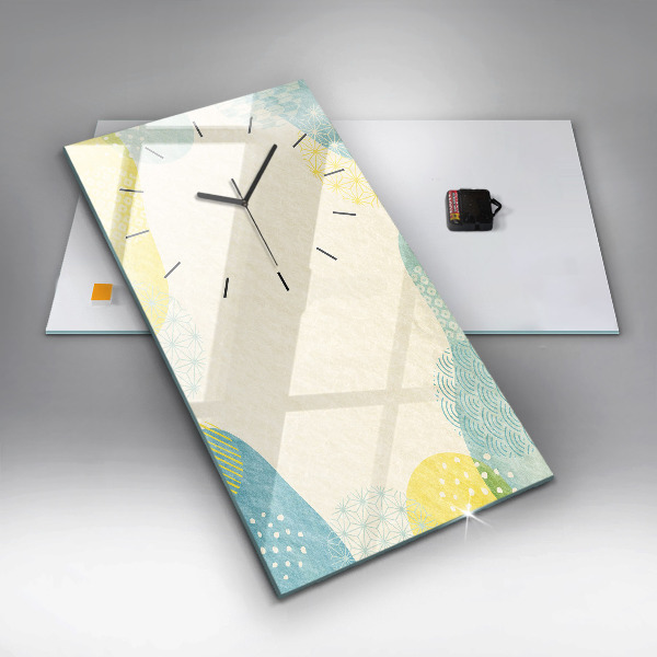 Vertikální nástěnné hodiny Rám se vzorem