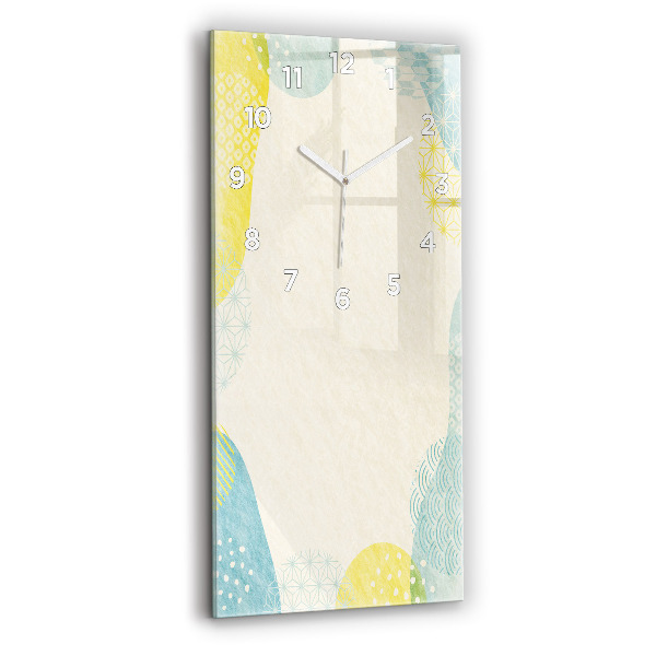 Vertikální nástěnné hodiny Rám se vzorem