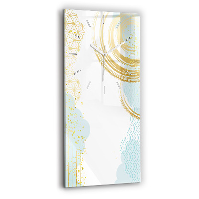 Vertikální nástěnné hodiny Dekorativní vzor