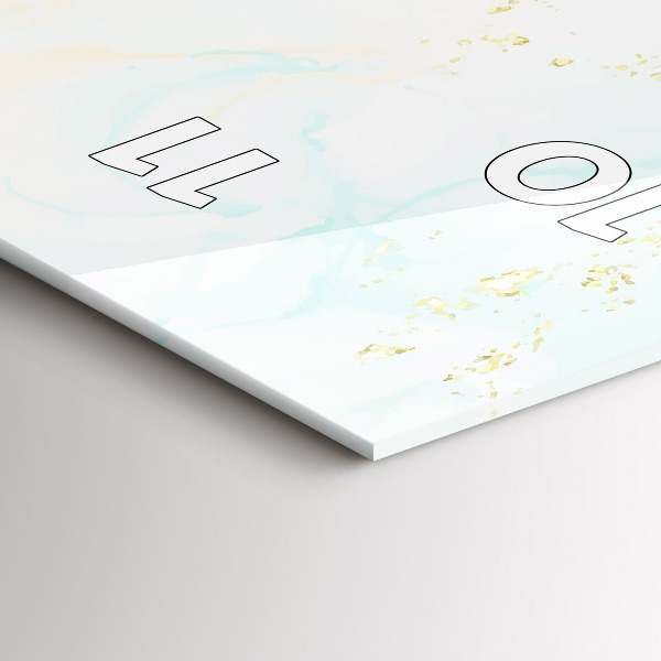 Vertikální nástěnné hodiny Akvarelový mramor