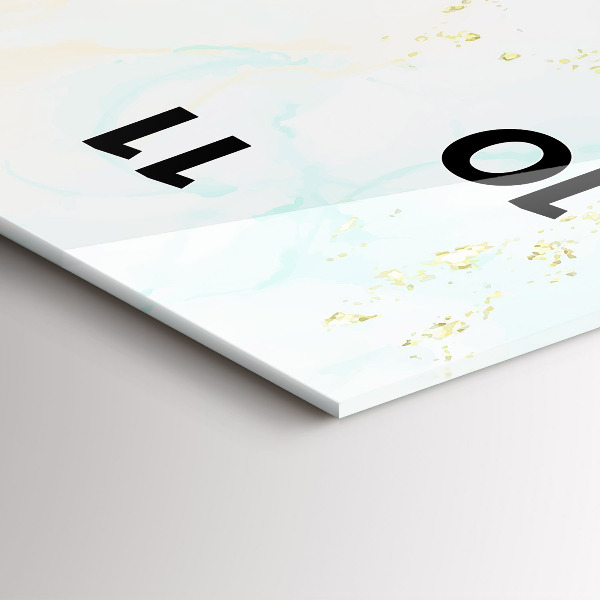 Vertikální nástěnné hodiny Akvarelový mramor