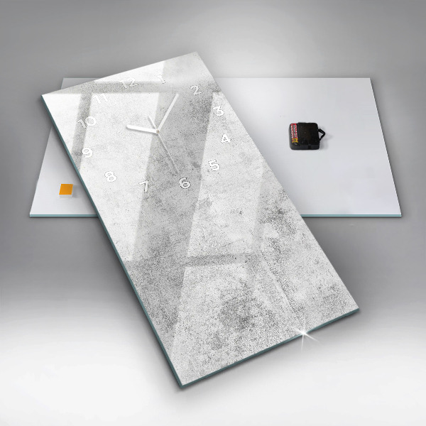 Vertikální nástěnné hodiny Betonová zeď