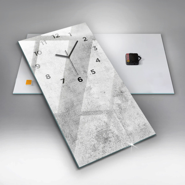 Vertikální nástěnné hodiny Betonová zeď