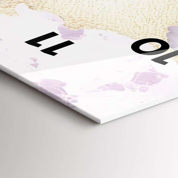 Vertikální nástěnné hodiny Pastelový mramor