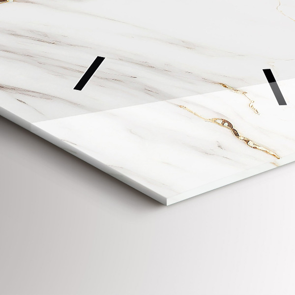 Vertikální skleněné hodiny Dekorativní mramor