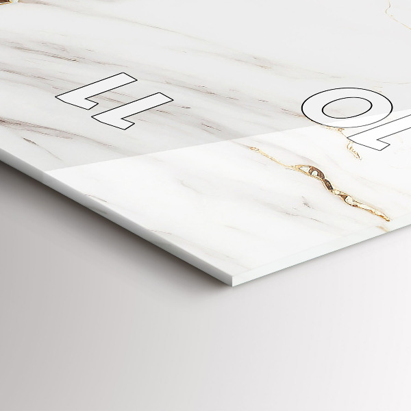 Vertikální skleněné hodiny Dekorativní mramor